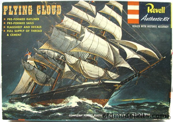 Revell 1/232 Flying Cloud with Sails - 'S' Kit Issue with 'S' Cement, H344-298 plastic model kit